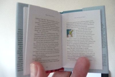 Inside mini Marie-Grace's "meet" book