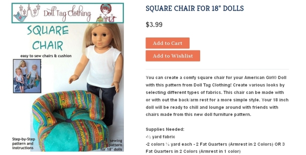 Doll Tag Square Chair pattern