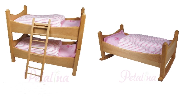 Beech bed with bunk & rocker options, from Petalina